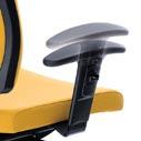 polipropylenowa / poliuretanowa Height adjustable armrest (range 70 mm), with forward-backward adjustable pad (range