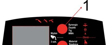 . UWAGA: PODCZAS SPAWANIA METODĄ MIG- MAG KABEL MUSI BYĆ WETKNIETY W JEDNO Z GNIAZD