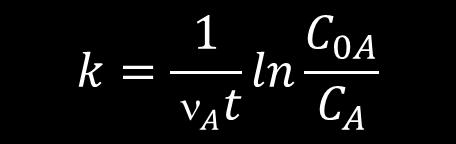 0,5 C A =1/2C 0A t C A C 0A t -1-1 -1 k h ; min ; s [C 0A ]= mol