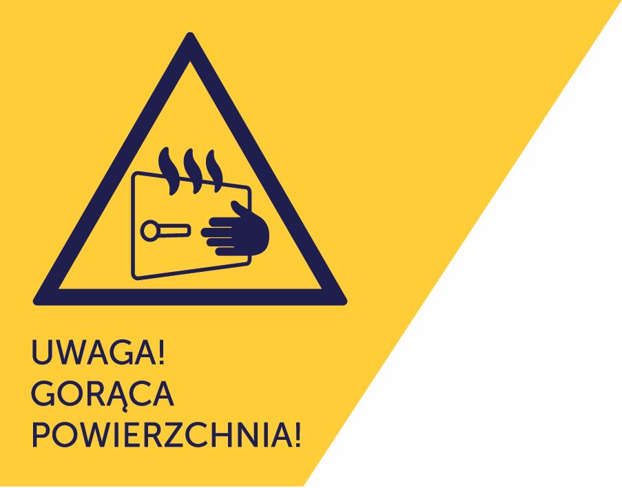 Zabrania się włączania zasilania w przypadku uszkodzenia przewodów elektrycznych grozi porażeniem elektrycznym. UWAGA!