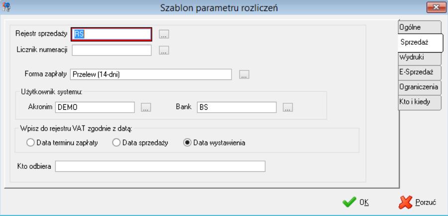 umożliwiają zautomatyzowanie procesu wystawiania faktur. Zakładka wydruki zawiera domyślne wydruki.