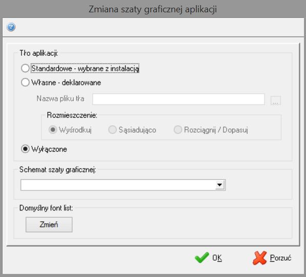 SPRAWDŹ PRZYPOMNIENIA wyświetla informacje (przypomnienia) aktualne na dany dzień USTAL HASŁO OPERATORA pozwala zmienić istniejące lub wprowadzić nowe hasło ZMIANA SZATY GRAFICZNEJ APLIKACJI