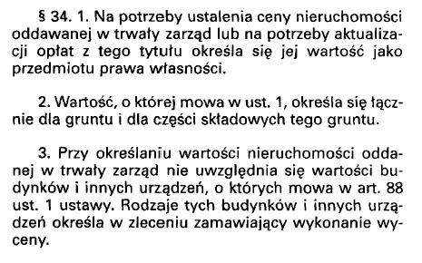 Jak ustala się wartość nieruchomości dla celu naliczenia opłat z tytułu