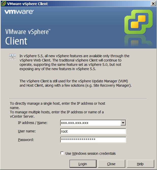SATEL Instrukcja instalacji 11 2.5 Instalacja oprogramowania VMware vsphere Client 1. Otworzyć okno przeglądarki internetowej i wpisać adres IP serwera VMware ESXi.