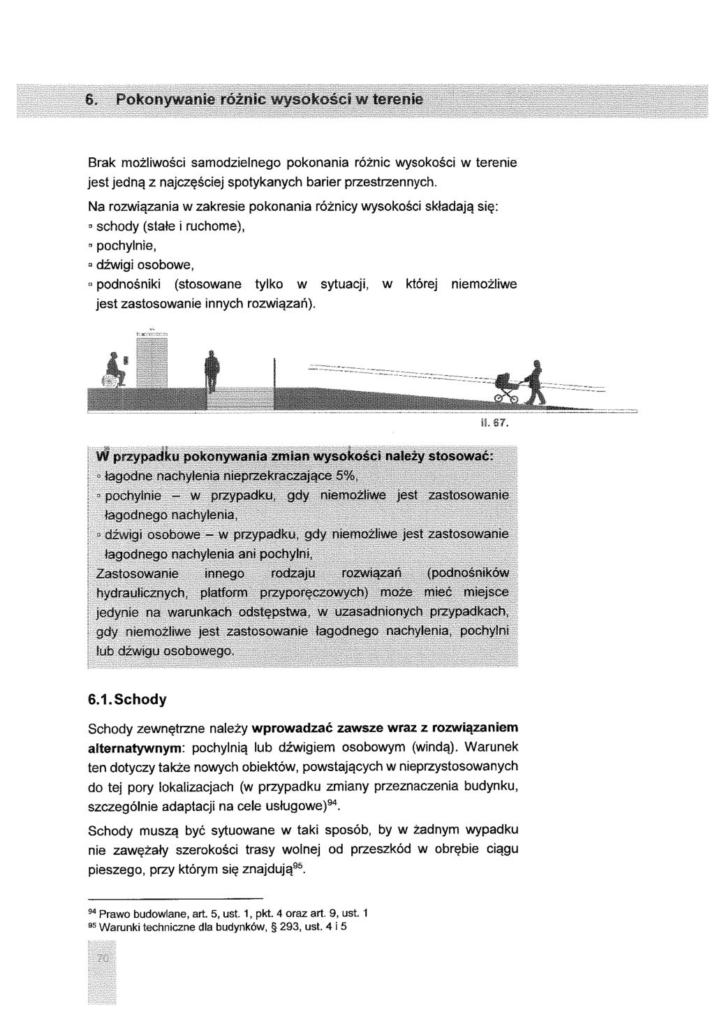 Brak możliwości samodzielnego pokonania różnic wysokości w terenie jest jedną z najczęściej spotykanych barier przestrzennych.