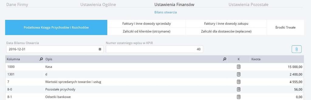 Informacje ogólne Przenosząc księgi z innego programu lub zaczynając księgowania w wersji elektronicznej musisz wprowadzić Bilans Otwarcia.