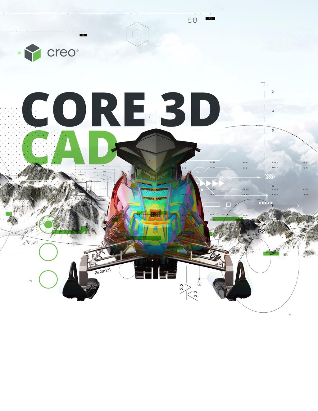 Najbardziej solidny zestaw możliwości CAD 3D: Projektowanie części i zespołów 3D Automatyczne tworzenie dokumentacji płaskiej Powierzchnie parametryczne i swobodne Narzędzia do zarządzania zespołami