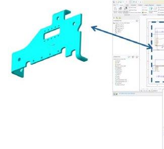 Połącz na nowo model i rysunek, żeby zapewnić asocjatywność (aktualizację) i powiązanie po zarejestrowaniu w systemie Windchill
