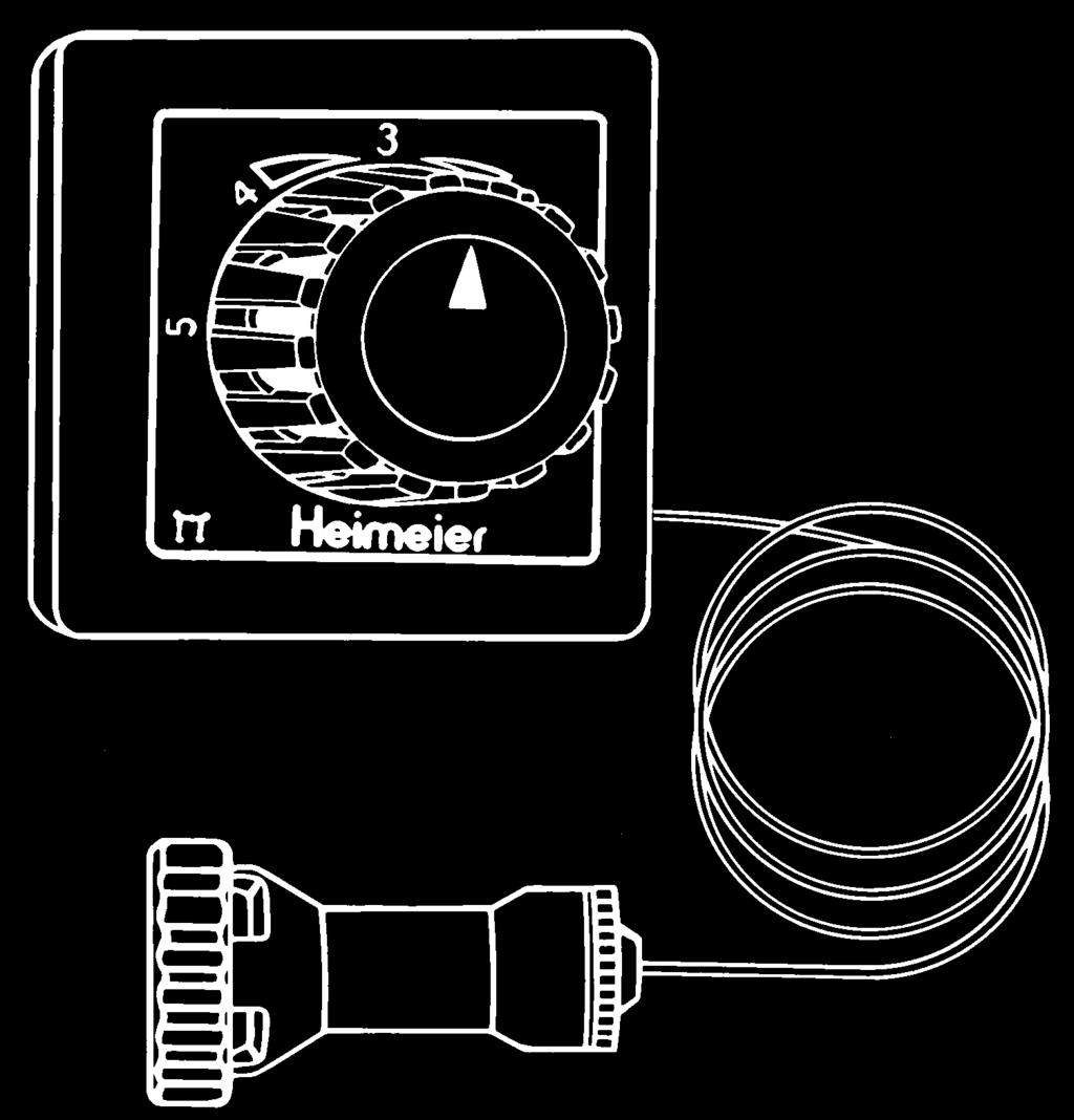 G owica termostatyczna F Nastawnik zdalny Opis Termostat wype niony cieczà. Ukryte maksymalne i minimalne ograniczenie lub blokowanie zakresu nastaw temperatury za pomocà klipsów.