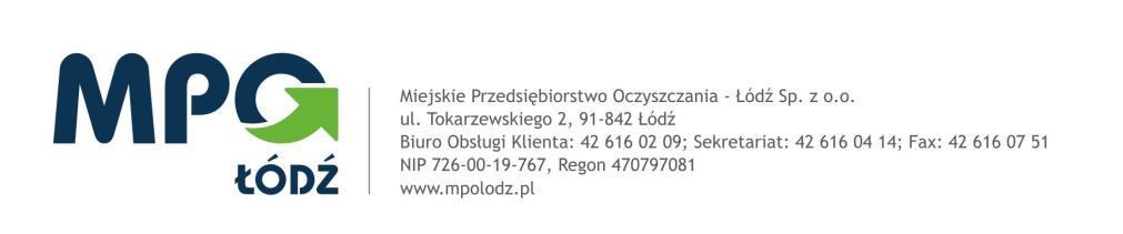 Łódź, dnia 18.12.2018r. Do wszystkich Wykonawców ZP/57/2018 Dotyczy: przetargu nieograniczonego na usługę leasingu zwrotnego operacyjnego na 5 nowych samochodów ciężarowych z zabudową bezpylną I.