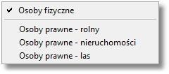 Grunty Działki Nieruchomości Budynki/ lokale Ewidencja gruntów obecnych na kartach podatkowych Ewidencja działek obecnych na kartach podatkowych Ewidencja nieruchomości obecnych na kartach