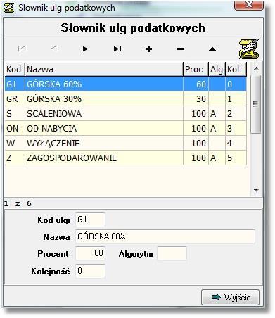 Pozycjami zarządzamy poprzez standardowy panel umieszczony w górnej części okna.