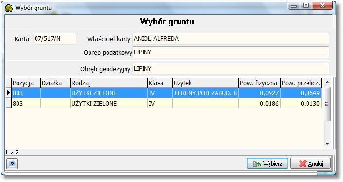 (Gruntowe, Inwestycyjne, Żołnierskie). Ulgi możemy wprowadzać dla pojedynczych gruntów, bądź zbiorczo dla wszystkich lub wybranych gruntów z danej karty. 7.7.8.1 Wprowadzanie ulg gruntowych.