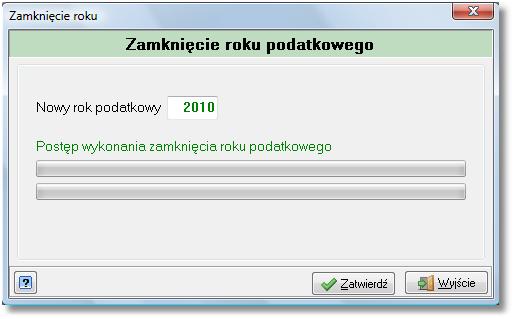 11.2. Zamknięcie roku. Operację zamknięcia roku wykonujemy po wprowadzeniu wszystkich zmian dotyczących zamykanego roku oraz po uzgodnieniu rejestru przypisów/odpisów.