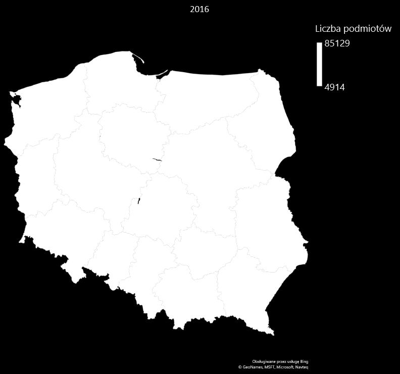 : w Polsce 298 626 w Małopolsce 28 128 Wzrost w latach 2010-2016: Polska 30,3