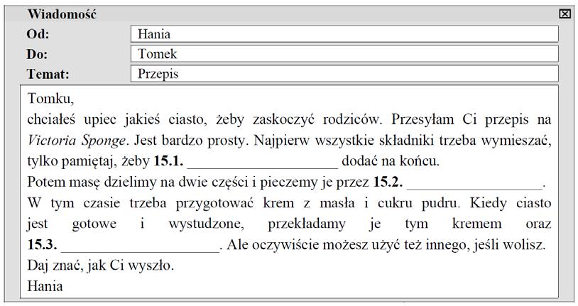 2) Uczeń przekazuje w języku obcym