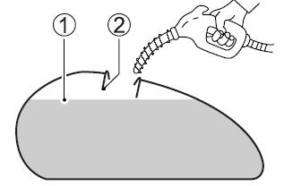 Dźwignia hamulca przedniego (4) Hamulec przedni zostaje uruchomiony poprzez naciśnięcie dźwigni.