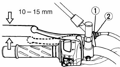 7. Dokręć przeciwnakrętkę (1).