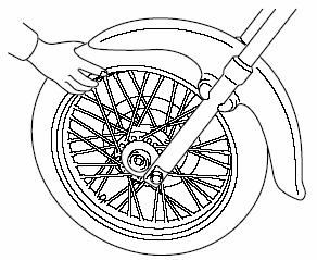Po zamontowaniu koła naciśnij kilkukrotnie hamulec przedni i ustaw prawidłowe położenie dźwigni hamulca.
