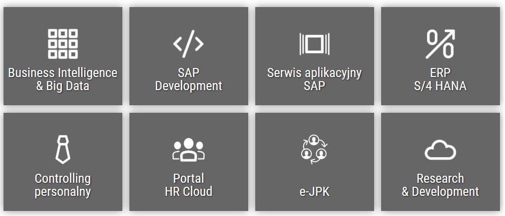 1.3 Oferta produktowa Spółki KBJ dostarcza oprogramowanie i usługi dla klientów biznesowych wspierające procesy cyfrowej transformacji.