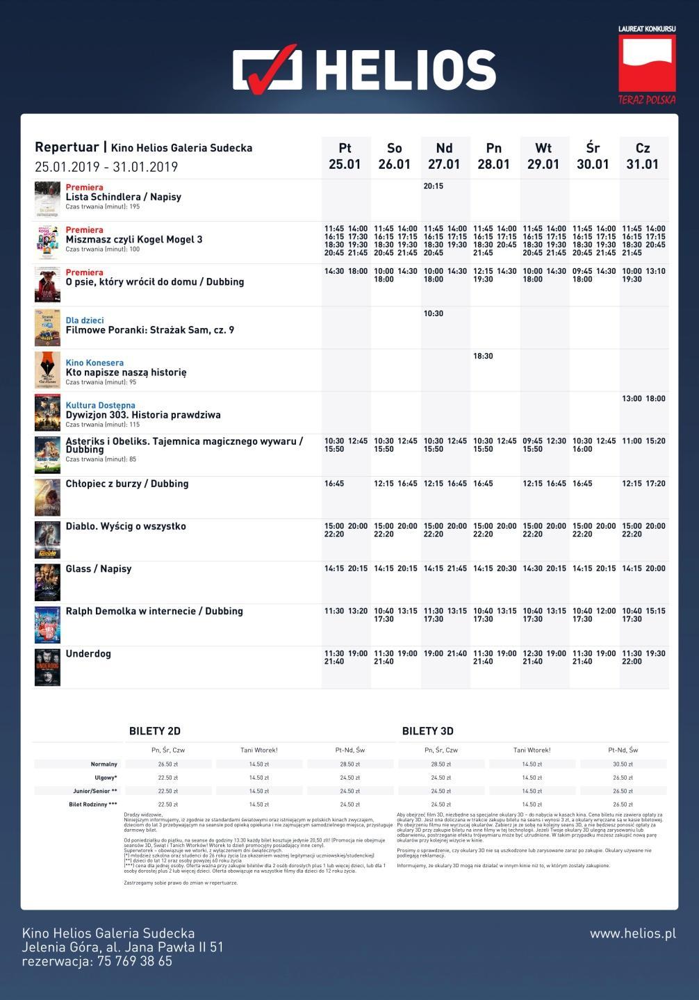 REPERTUAR KIN Kino HELIOS ul. al.