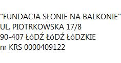 Wprowadzenie do sprawozdania finansowego 1) nazwa, siedziba i adres oraz numer we właściwym rejestrze sądowym albo ewidencji 2) czas trwania działalności jednostki, jeśli jest ograniczony 3) okres