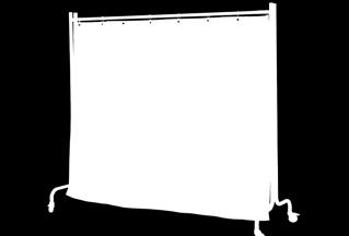 1000 x 1500 850 C = JT600HT + PVC SV1015D [ÖR1] 1000 x 1500 1150 D = JT900HT + PVC SV0915E [ÖR1] 900 x 1500 1300 E = JT1200HT + PVC Dostawa BEZ stelaża! Przenośny stelaż na kurtyny ochronne Nr art.