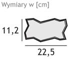 KOSTKA BRUKOWA Fala waga 1m 2 [m 2 / paleta] na 1m 2 kolory cena netto cena brutto szary 30,50 zł / m 2 37,52 zł / m 2 6 cm