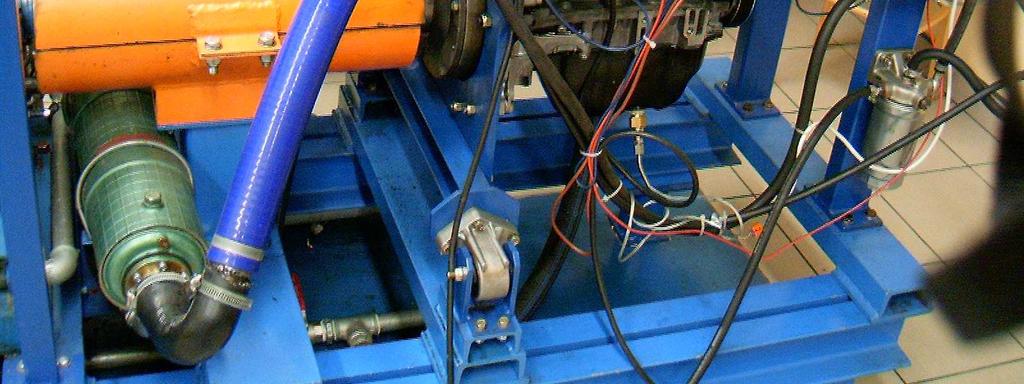 STANOWISKO BADAWCZE Badania przeprowadzono na stanowisku silnikowym Politechniki Poznańskiej wyposaŝonym w silnik z tulejami cylindrowymi obrobioną metodą laserową oraz w silnik, w którym tuleje