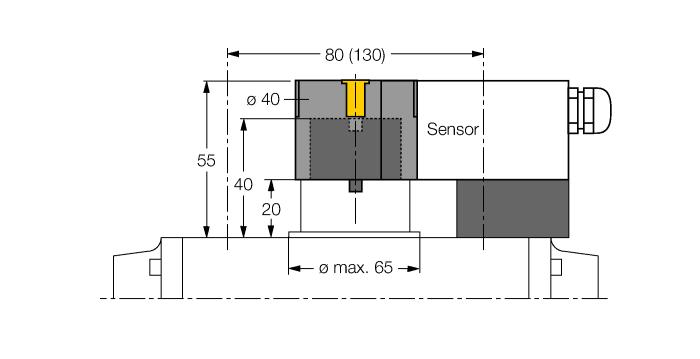 trzpienia 20 mm / ø maks. 30 mm BTS-DSU35-Z01 6900229 Zestaw montażowy czujników podwójnych przeznaczony dla większych napędów obrotowych: Dystans i pierścień maks.
