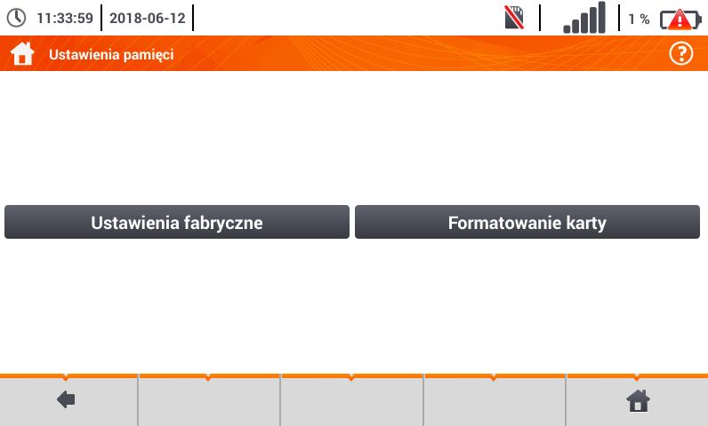 5 Pamięć miernika 5.1 Pamięć pomiarów 5.1.1 Ustawienia pamięci W menu głównym wybrać Ustawienia. Wybrać Ustawienia pamięci. Pojawią się dwie opcje.