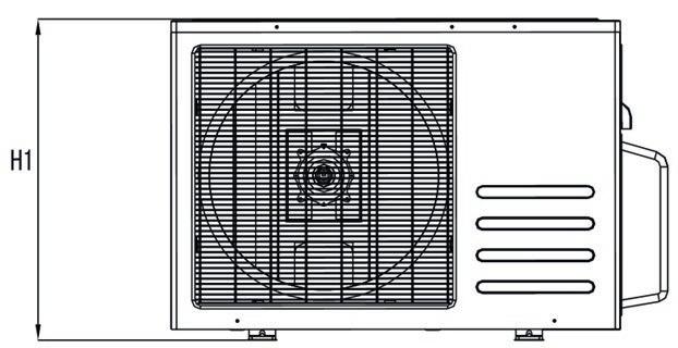 Wymiary agregatów MULTI W2 L2 Agregaty MULTI INVERTER: C2OU-18HDR1 / C3OU-27HDR1 / C4OU-36HDR1 / C5OU-42HDR1 Wymiary j.