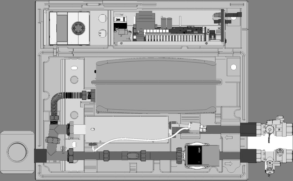 . Komponenty urządzenia Moduł hydrauliczny jest dostępny w dwóch wykonaniach: H()V 9-/: H()V -: 9