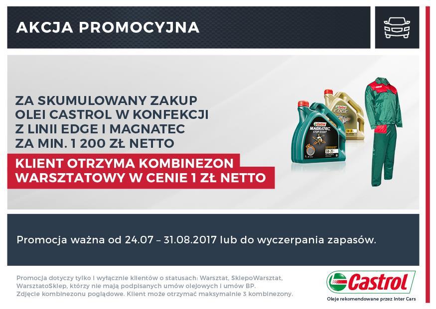 Oleje Castrol Edge i Magnatec Za skumulowany zakup olei Castrol w konfekcji z linii Edge i Magnatec, o wartości min.