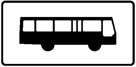 autobusy g) T-23g tabliczka wskazująca trolejbusy h) T-23h tabliczka wskazująca pojazdy z