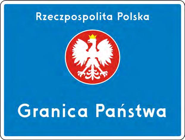 Dziennik Ustaw 18 Poz. 1314 g) w części 7 Znaki uzupełniające : po pkt 7.2.2 Przekraczanie granicy zabronione dodaje się pkt 7.2.2a Granica państwa w brzmieniu: 7.2.2a. Granica państwa Rys. 7.2.2a.1. Znak F-2a Znak F-2a granica państwa (rys.