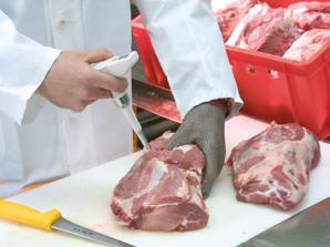 Znajduje on głównie zastosowanie w branży mięsnej m.in. przy rozbiorze mięsa.