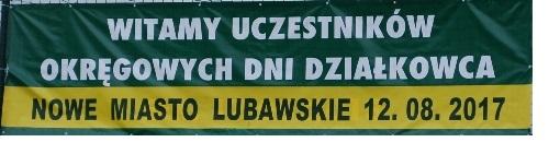 Tegoroczne obchody Okręgowych Dni Działkowca odbyły się w dniu 12 sierpnia w Nowym Mieście Lubawskim na boisku osiedlowym przy ulicy Tysiąclecia przy Rodzinnym Ogrodzie Działkowym "Witaminy" w Nowym