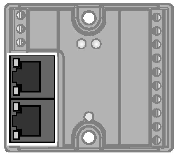 Terminal assignment Ethernet Przewód sieciowy (przykład): RJ45S-RJ45S-441-2M (nr kat. 6932517) lub RJ45-FKSDD-441-0,5M/S2174 (nr kat.