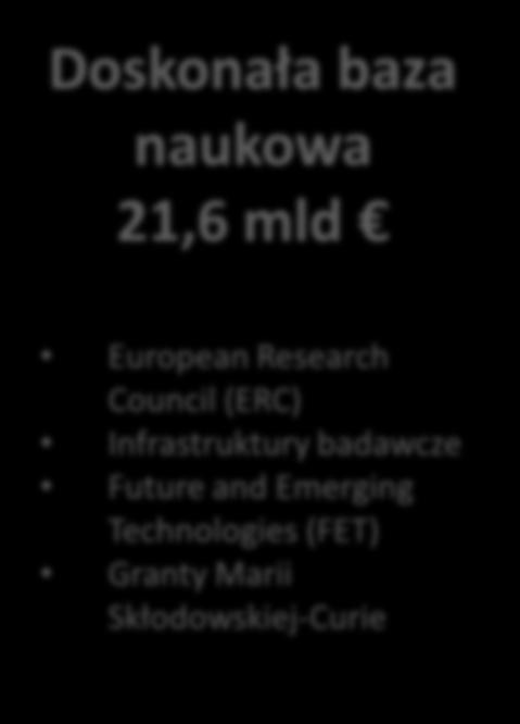 Doskonała baza naukowa 21,6 mld European Research Council (ERC)