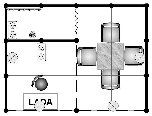 230V (w tym 1 gniazdo na zapleczu) / socket (1 in storage) - 1 szt./ 1 pc.