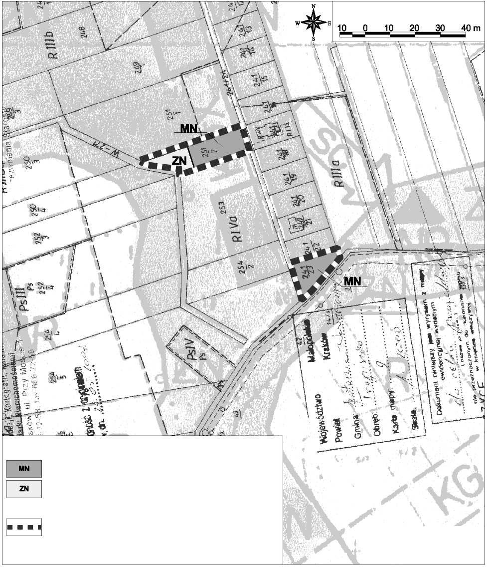 Województwa Ma³opolskiego Nr 134 5021 Za³¹cznik Nr 1/8 SO ECTWO TROPISZÓW - DZIA KI NR 241/23 I 251/2 tereny zabudowy