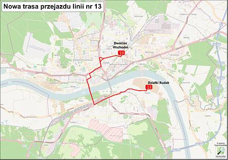 Linia autobusowa nr 19 Trasa: Czerniewice Zdrojowa Łódzka Most Gen. E. Zawackiej Pl. Daszyńskiego Żółkiewskiego Dworzec Wschodni Chrobrego (Sobieskiego) Pl. Św. Katarzyny.