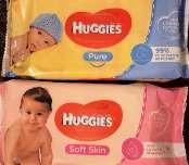 HUGGIES Chusteczki nawilżane 56szt: PURE, SOFT SKIN, Import 3,39 PLN