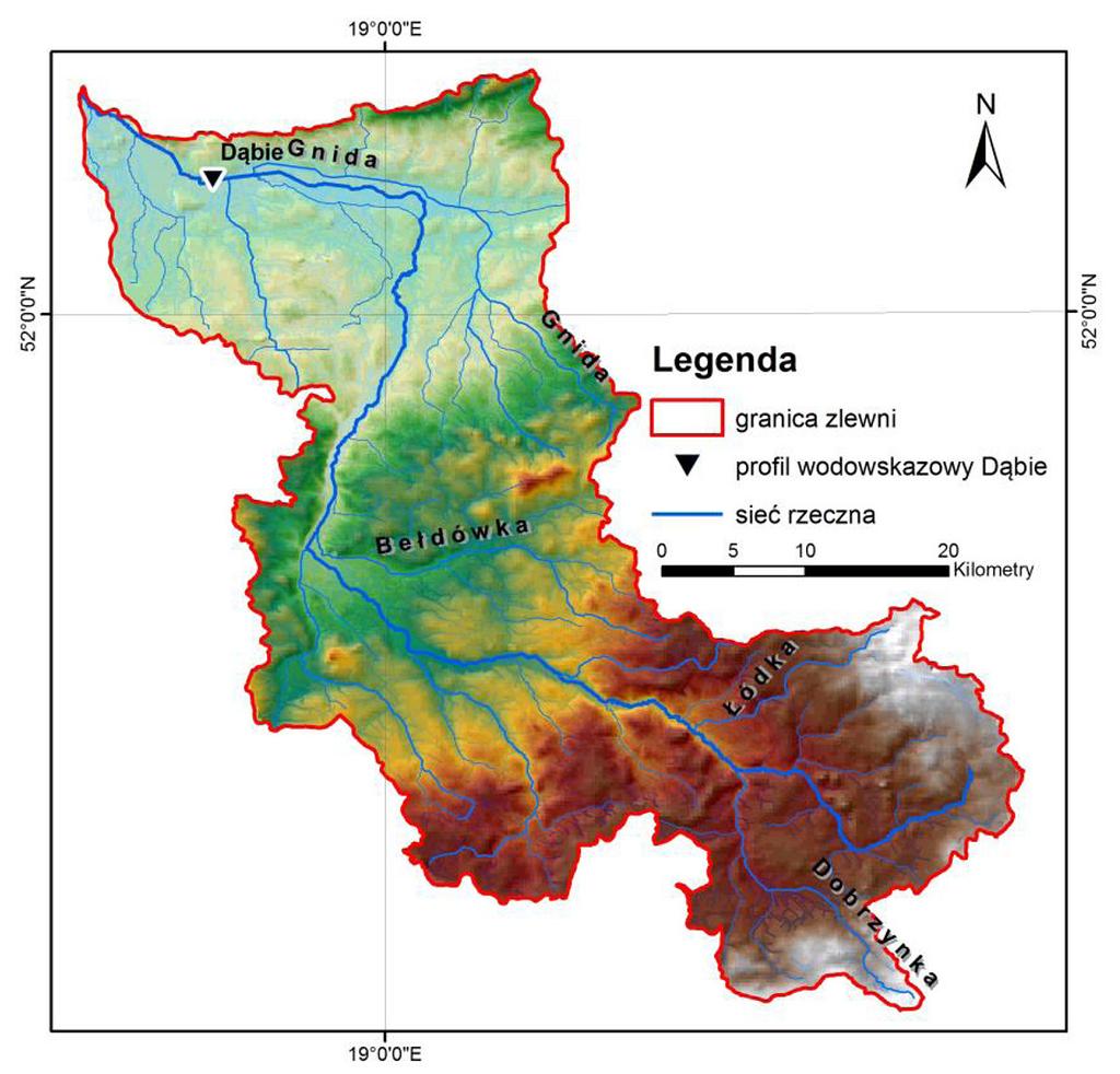 nię oznaczono kodem 1832. Źródło Neru znajduje się w okolicach Wiśniowej Góry na wysokości 215 m n.p.m., do Warty rzeka uchodzi w km 444+400 we wsi Majdany na wysokości 93,6 m n.p.m.. Wg typologii abiotycznej Ner podzielono na pięć jednolitych części.