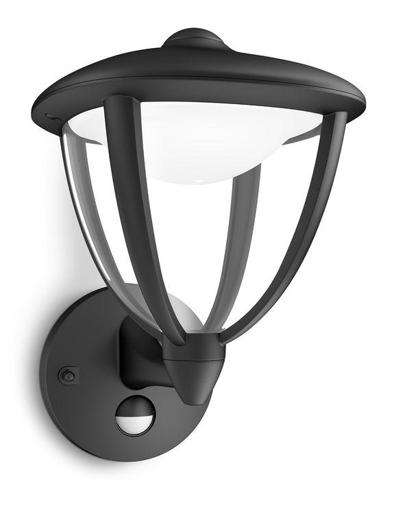 Źródła światła LED firmy Philips oraz czujnik ruchu sprawiają, że lampa rzuca dużo światła wtedy, gdy jest ono potrzebne.