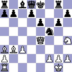 17.Hxe4 Sf5 18.Sf3 (Po 18.Sxf5 gxf5 19.Hxf5 Hg5! (19...exf5?? 20.We1+ z wygran? dla bia?ych) 20.Hxg5 Wxg5 21.f4 powstaje niejasna pozycja.) 18...Hc7 19.Wd1 a5 20.Ga4 (W gr? wchodzi?o 20.Se5!) 20...Wa6 21.