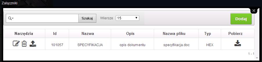 Po wprowadzeniu informacji i wskazaniu pliku wybieramy przycisk. Nastąpi zaimportowanie wskazanego pliku do bazy systemowej pod danym wnioskiem.