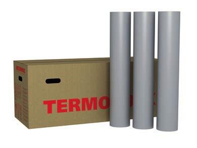 TERMOROCK OPIS PRODUKTU KOD WYROBU Otuliny TERMOROCK łączą własności termiczne wełny ROCKWOOL z estetycznym wykończeniem powierzchni folią PVC.