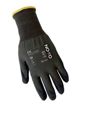 Rękawice chroniące przed przecięciem Cut Basic 9000 Rękawice tkane z HPPE wykonane z poliestru, nylonu i elastanu z powłoką PU, ochrona przed przecięciem za pomocą